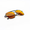 Ducati Redline Mirrored Sunglasses – Matte Black Aviator with Racing Hinges
